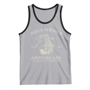 Funny Feminist Tank Top Aqua Tofana Apothecary Est 1633 Retro Vintage TS02 Athletic Heather Black Print Your Wear