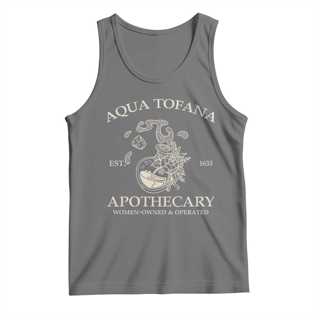 Funny Feminist Tank Top Aqua Tofana Apothecary Est 1633 Retro Vintage TS02 Black Heather Print Your Wear