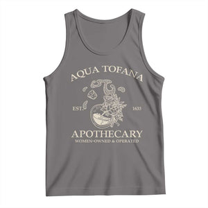 Funny Feminist Tank Top Aqua Tofana Apothecary Est 1633 Retro Vintage TS02 Deep Heather Print Your Wear