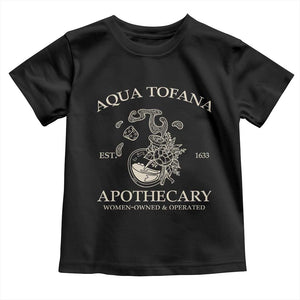 Funny Feminist Toddler T Shirt Aqua Tofana Apothecary Est 1633 Retro Vintage TS02 Black Print Your Wear