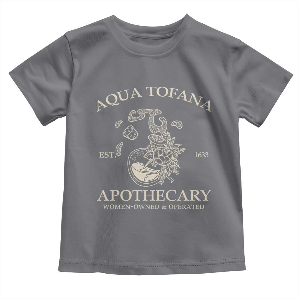 Funny Feminist Toddler T Shirt Aqua Tofana Apothecary Est 1633 Retro Vintage TS02 Charcoal Print Your Wear