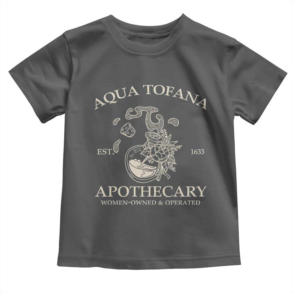 Funny Feminist Toddler T Shirt Aqua Tofana Apothecary Est 1633 Retro Vintage TS02 Dark Heather Print Your Wear