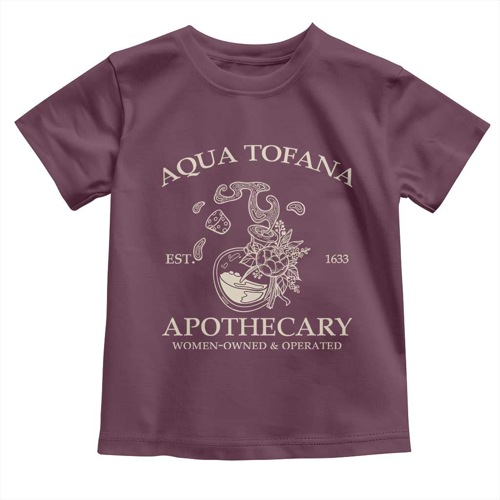 Funny Feminist Toddler T Shirt Aqua Tofana Apothecary Est 1633 Retro Vintage TS02 Maroon Print Your Wear
