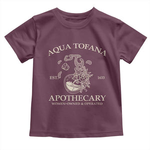 Funny Feminist Toddler T Shirt Aqua Tofana Apothecary Est 1633 Retro Vintage TS02 Maroon Print Your Wear