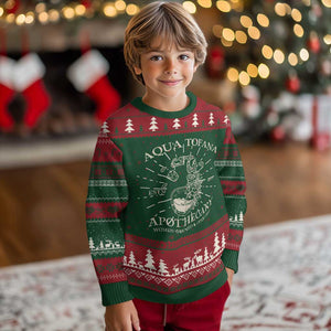 Funny Feminist Ugly Christmas Sweater Aqua Tofana Apothecary Est 1633 Retro Vintage TS02 Christmas Print Your Wear