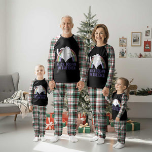 Funny Sarcastic Cat Plaid Pajama Set Kick Today In The Dick Pastel Rainbow TS02 Christmas Plaid Print Your Wear