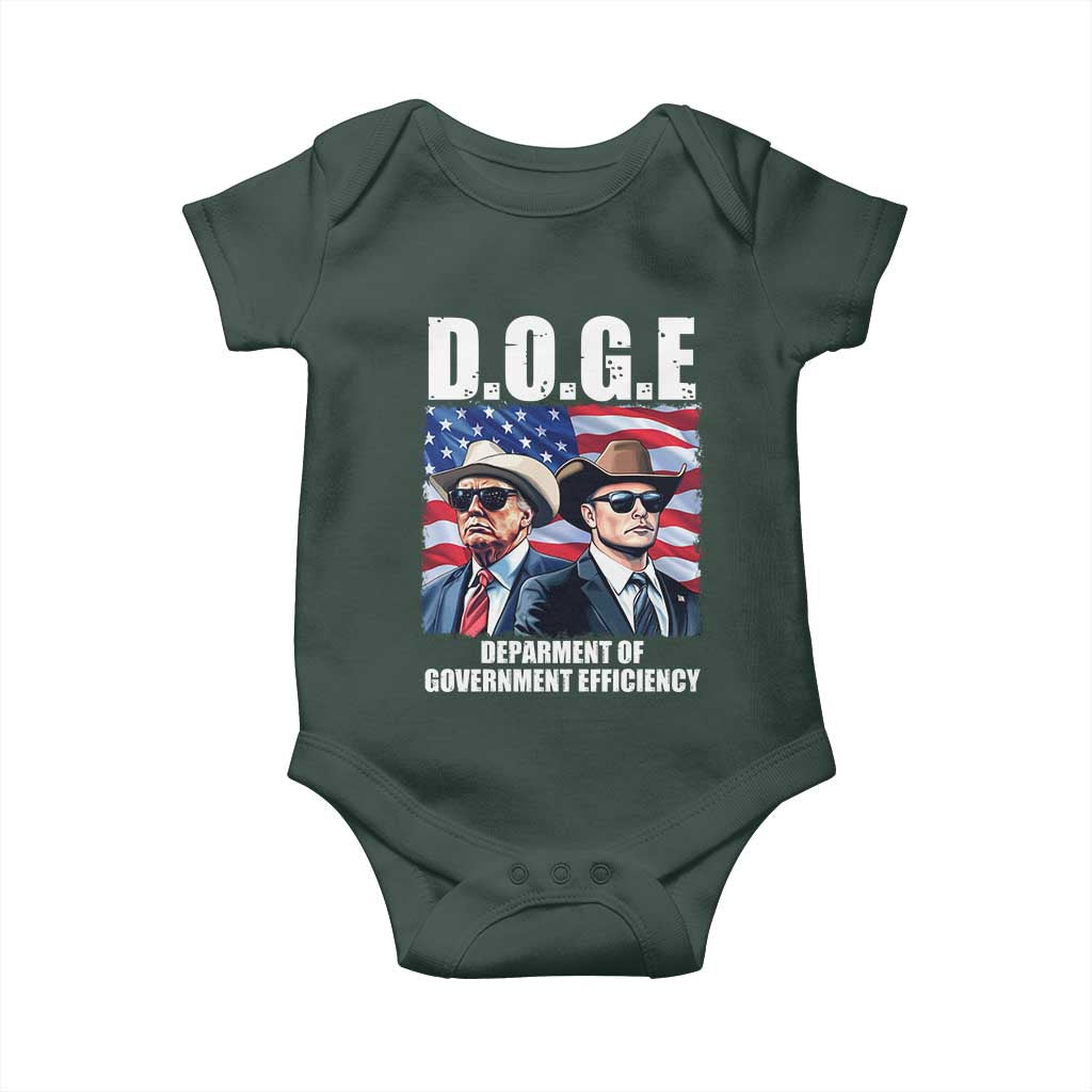 Trump Elon 2024 Baby Onesie D.O.G.E Department Of Government Efficiency TS02 Print Your Wear