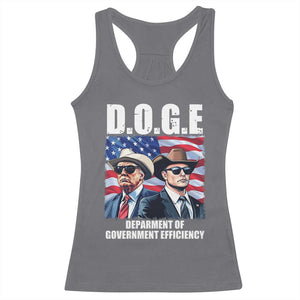 Trump Elon 2024 Racerback Tank Top D.O.G.E Department Of Government Efficiency TS02 Charcoal Print Your Wear