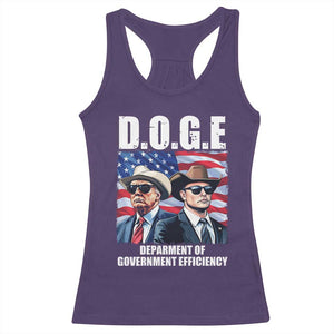 Trump Elon 2024 Racerback Tank Top D.O.G.E Department Of Government Efficiency TS02 Purple Print Your Wear