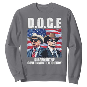 Trump Elon 2024 Sweatshirt D.O.G.E Department Of Government Efficiency TS02 Charcoal Print Your Wear