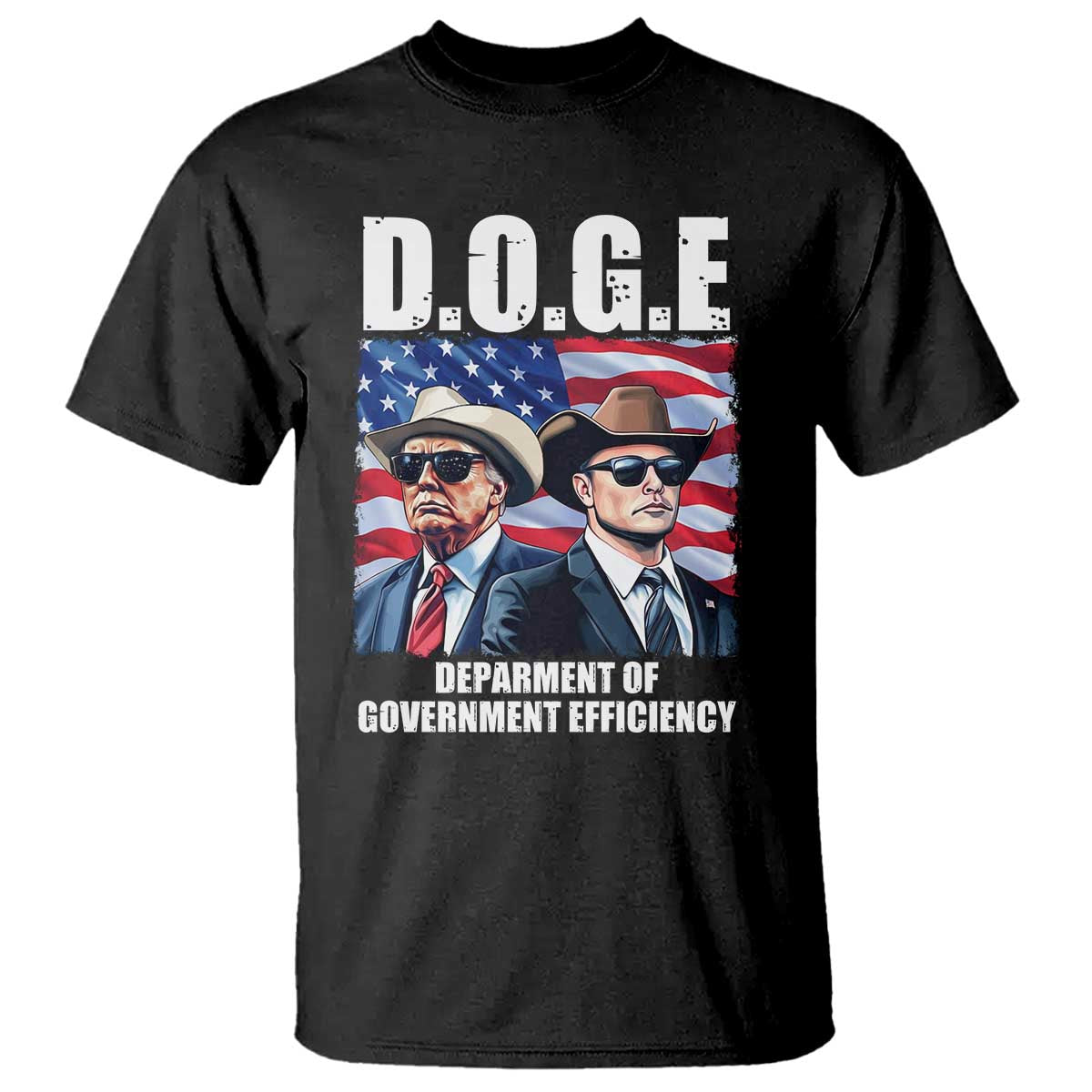 Trump Elon 2024 T Shirt D.O.G.E Department Of Government Efficiency TS02 Black Print Your Wear