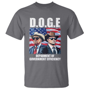 Trump Elon 2024 T Shirt D.O.G.E Department Of Government Efficiency TS02 Charcoal Print Your Wear