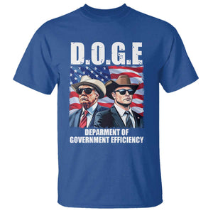 Trump Elon 2024 T Shirt D.O.G.E Department Of Government Efficiency TS02 Royal Blue Print Your Wear