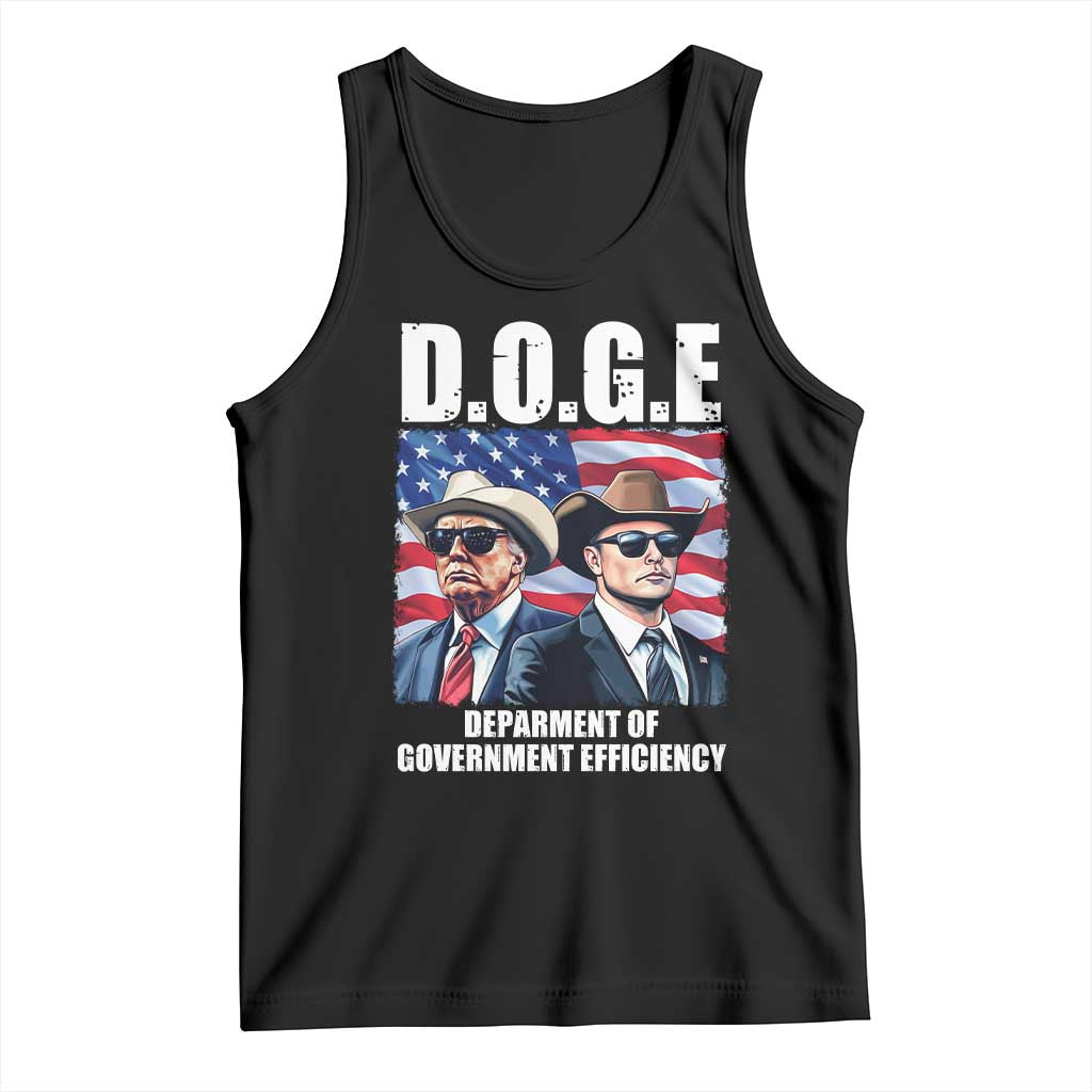 Trump Elon 2024 Tank Top D.O.G.E Department Of Government Efficiency TS02 Black Print Your Wear