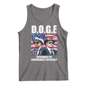 Trump Elon 2024 Tank Top D.O.G.E Department Of Government Efficiency TS02 Deep Heather Print Your Wear