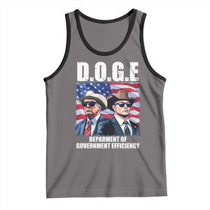 Trump Elon 2024 Tank Top D.O.G.E Department Of Government Efficiency TS02 Deep Heather Black Print Your Wear