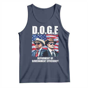 Trump Elon 2024 Tank Top D.O.G.E Department Of Government Efficiency TS02 Navy Print Your Wear