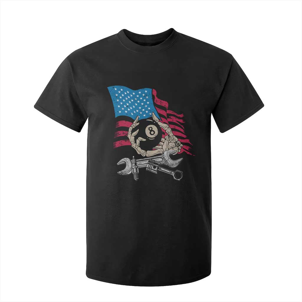Mechanic Engineer T Shirt For Kid Mechanic Auto Car Repair American Flag Vintage Graphic TS02 Black Print Your Wear