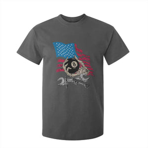 Mechanic Engineer T Shirt For Kid Mechanic Auto Car Repair American Flag Vintage Graphic TS02 Dark Heather Print Your Wear