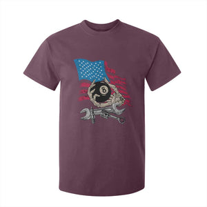 Mechanic Engineer T Shirt For Kid Mechanic Auto Car Repair American Flag Vintage Graphic TS02 Maroon Print Your Wear