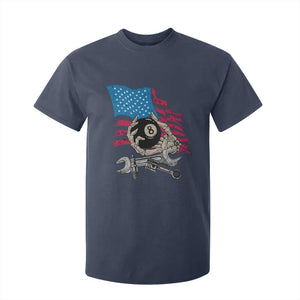 Mechanic Engineer T Shirt For Kid Mechanic Auto Car Repair American Flag Vintage Graphic TS02 Navy Print Your Wear