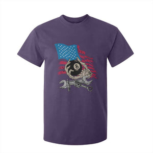 Mechanic Engineer T Shirt For Kid Mechanic Auto Car Repair American Flag Vintage Graphic TS02 Purple Print Your Wear