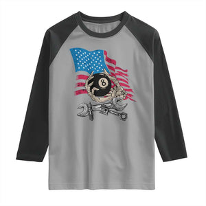 Mechanic Engineer Raglan Shirt Mechanic Auto Car Repair American Flag Vintage Graphic TS02 Sport Gray Black Print Your Wear