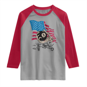 Mechanic Engineer Raglan Shirt Mechanic Auto Car Repair American Flag Vintage Graphic TS02 Sport Gray Red Print Your Wear