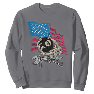 Mechanic Engineer Sweatshirt Mechanic Auto Car Repair American Flag Vintage Graphic TS02 Charcoal Print Your Wear