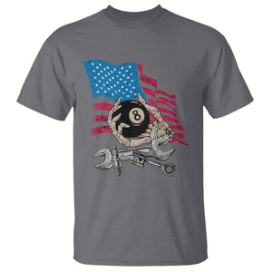 Mechanic Engineer T Shirt Mechanic Auto Car Repair American Flag Vintage Graphic TS02 Charcoal Print Your Wear