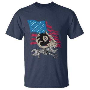 Mechanic Engineer T Shirt Mechanic Auto Car Repair American Flag Vintage Graphic TS02 Navy Print Your Wear