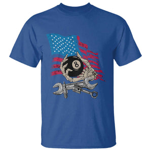Mechanic Engineer T Shirt Mechanic Auto Car Repair American Flag Vintage Graphic TS02 Royal Blue Print Your Wear