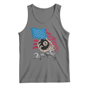 Mechanic Engineer Tank Top Mechanic Auto Car Repair American Flag Vintage Graphic TS02 Black Heather Print Your Wear