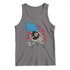 Mechanic Engineer Tank Top Mechanic Auto Car Repair American Flag Vintage Graphic TS02 Deep Heather Print Your Wear