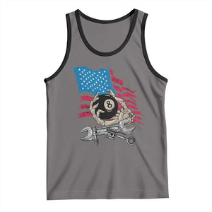 Mechanic Engineer Tank Top Mechanic Auto Car Repair American Flag Vintage Graphic TS02 Deep Heather Black Print Your Wear