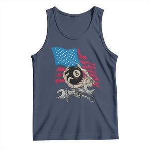 Mechanic Engineer Tank Top Mechanic Auto Car Repair American Flag Vintage Graphic TS02 Navy Print Your Wear