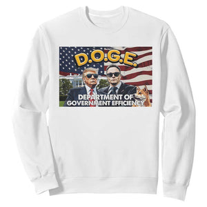 Trump Elon 2024 Sweatshirt D.O.G.E DOGE Department Of Government Efficiency TS02 White Print Your Wear