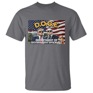 Trump Elon 2024 T Shirt D.O.G.E DOGE Department Of Government Efficiency TS02 Charcoal Print Your Wear