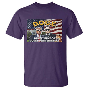 Trump Elon 2024 T Shirt D.O.G.E DOGE Department Of Government Efficiency TS02 Purple Print Your Wear