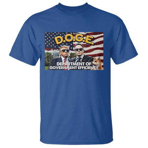 Trump Elon 2024 T Shirt D.O.G.E DOGE Department Of Government Efficiency TS02 Royal Blue Print Your Wear