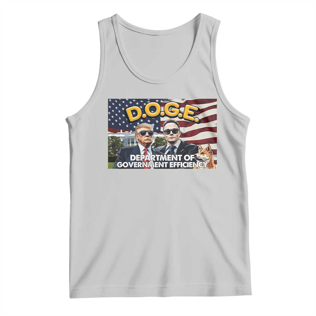 Trump Elon 2024 Tank Top D.O.G.E DOGE Department Of Government Efficiency TS02 Ash Print Your Wear