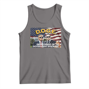 Trump Elon 2024 Tank Top D.O.G.E DOGE Department Of Government Efficiency TS02 Deep Heather Print Your Wear