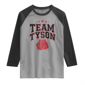 Team Tyson Raglan Shirt Family Personalized Name Retro Red TS02 Sport Gray Black Print Your Wear