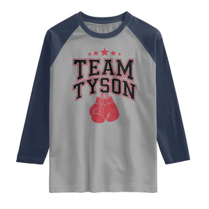 Team Tyson Raglan Shirt Family Personalized Name Retro Red TS02 Sport Gray Navy Print Your Wear