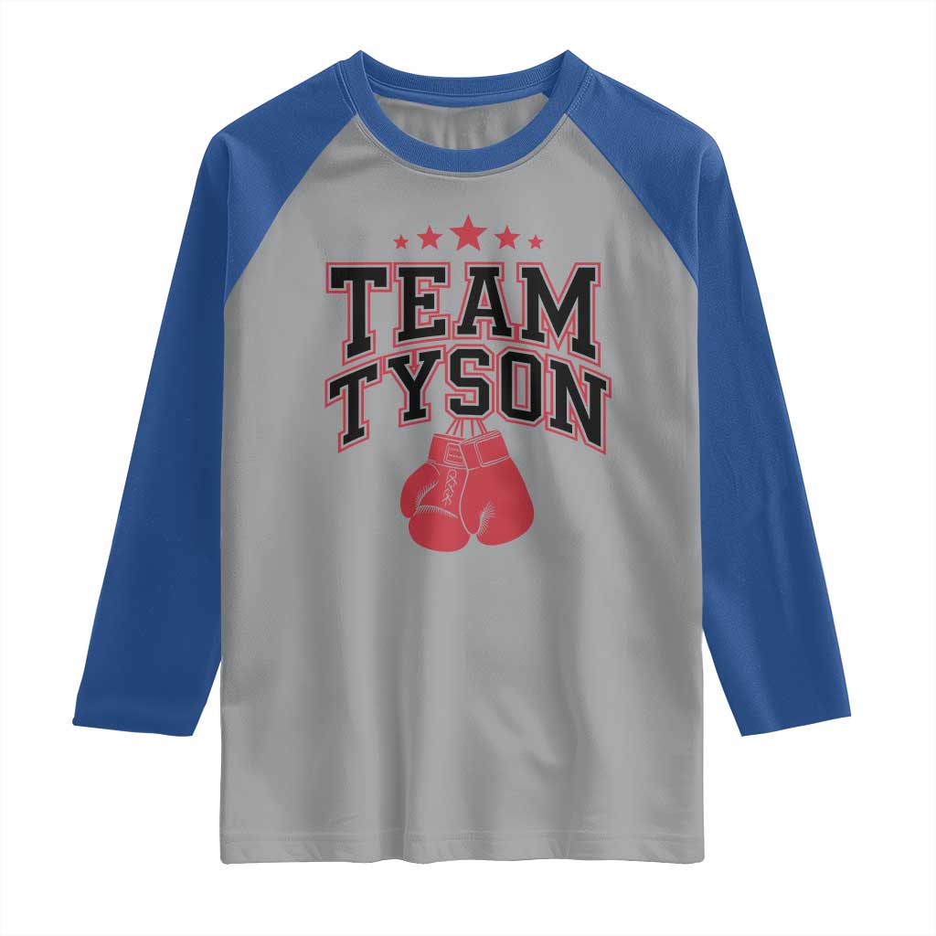 Team Tyson Raglan Shirt Family Personalized Name Retro Red TS02 Sport Gray Royal Print Your Wear
