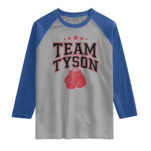 Team Tyson Raglan Shirt Family Personalized Name Retro Red TS02 Sport Gray Royal Print Your Wear