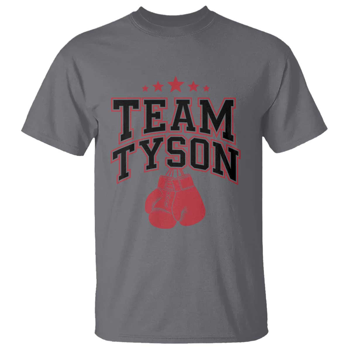 Team Tyson T Shirt Family Personalized Name Retro Red TS02 Charcoal Print Your Wear