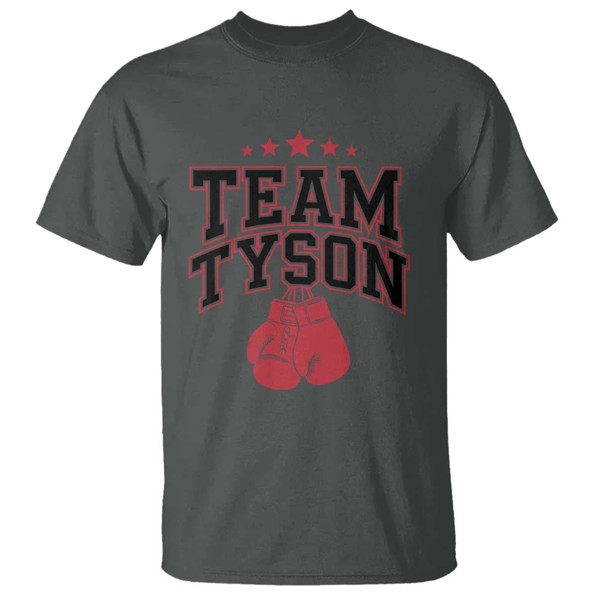 Team Tyson T Shirt Family Personalized Name Retro Red TS02 Dark Heather Print Your Wear