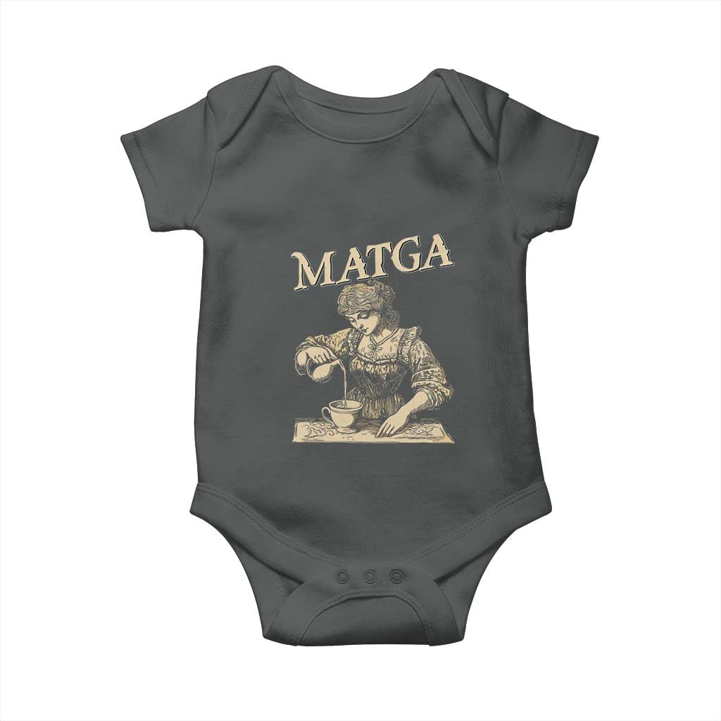 MATGA Make Aqua Tofana Great Again Baby Onesie Funny Feminist Retro Vintage TS02 Dark Heather Print Your Wear