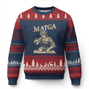 MATGA Make Aqua Tofana Great Again Ugly Christmas Sweater Funny Feminist Retro Vintage TS02 Navy Red Print Your Wear